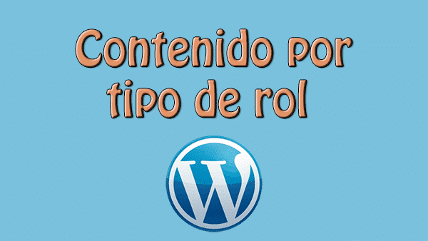 contenido Tipo Rol WordPress